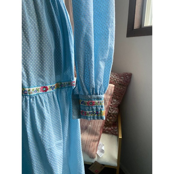 Vintage Prairie Dress, Ruffled teired, Ribbon Trim, Cottage Core - Picture 5 of 8